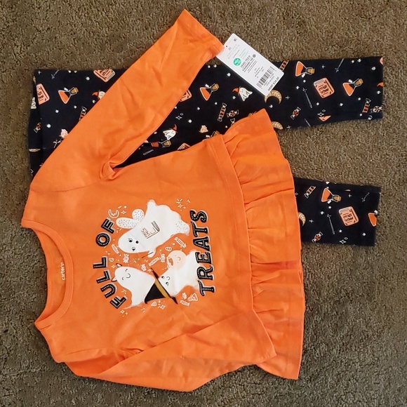 Baby Girls Carter's FULL of TREATS Halloween Top & Leggings 12 Mo 24 Mo NWT - Picture 3 of 5
